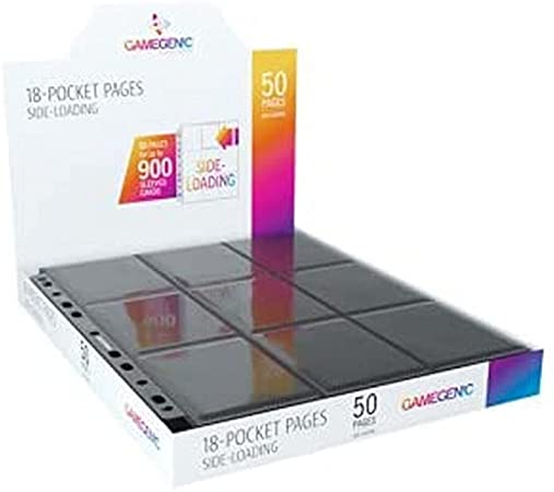 Gamegenic 18-Pocket Pages Side-Loading 50 Pages