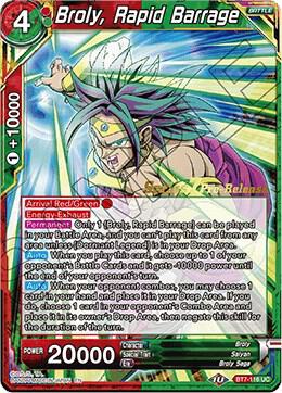 Broly, Rapid Barrage (Series 7 Pre-Release) (BT7-116) [Assault of the Saiyans]