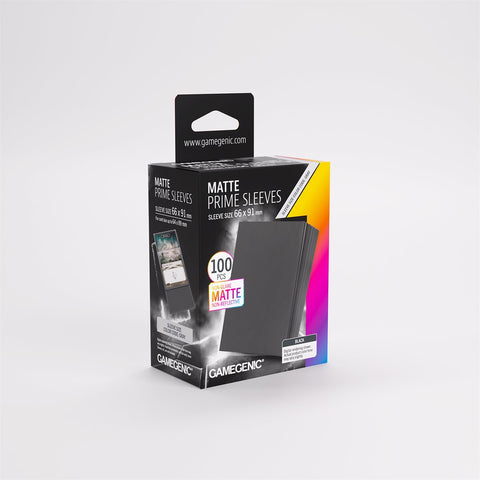 Gamegenic - Sleeves: Gamegenic Matte Prime Sleeves - Non-Glare Black (100)