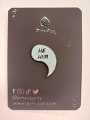 Customizable Pride Pin: He/Him Right