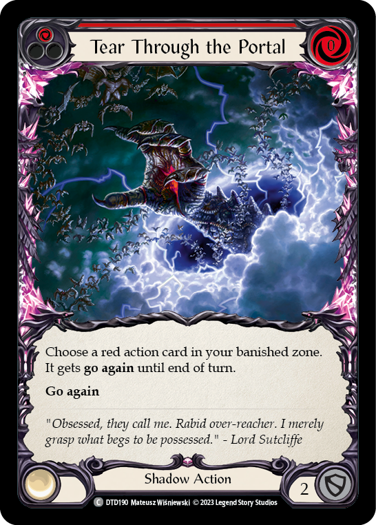 Tear Through the Portal (Red) [DTD190] (Dusk Till Dawn)  Rainbow Foil