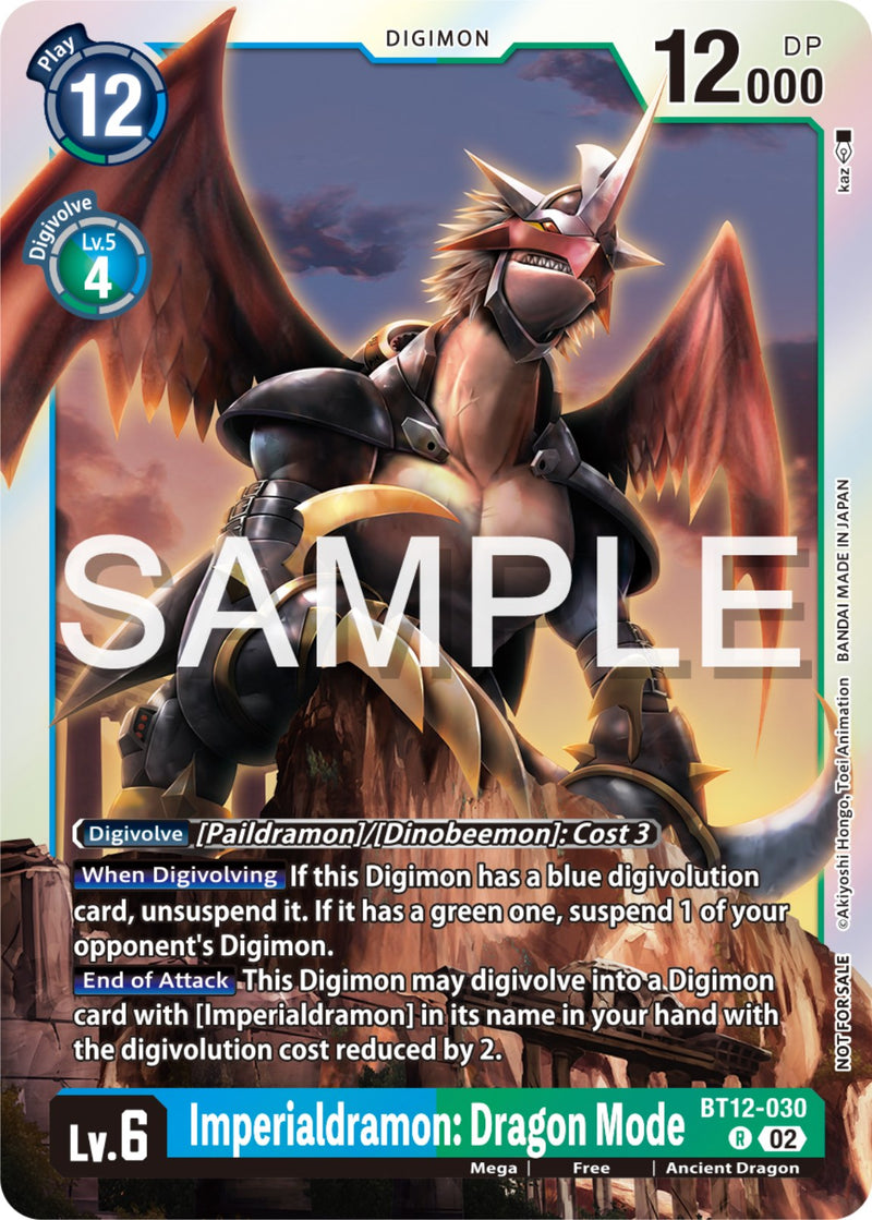 digimon card game imperialdramon Imperialdramon: Dragon Mode [BT12-030] (Event Pack 6) [Across Time Pro