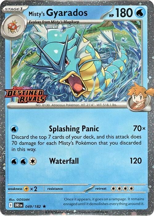 Misty's Gyarados (049/182) (Destined Rivals Stamp) [Scarlet & Violet: Destined Rivals]