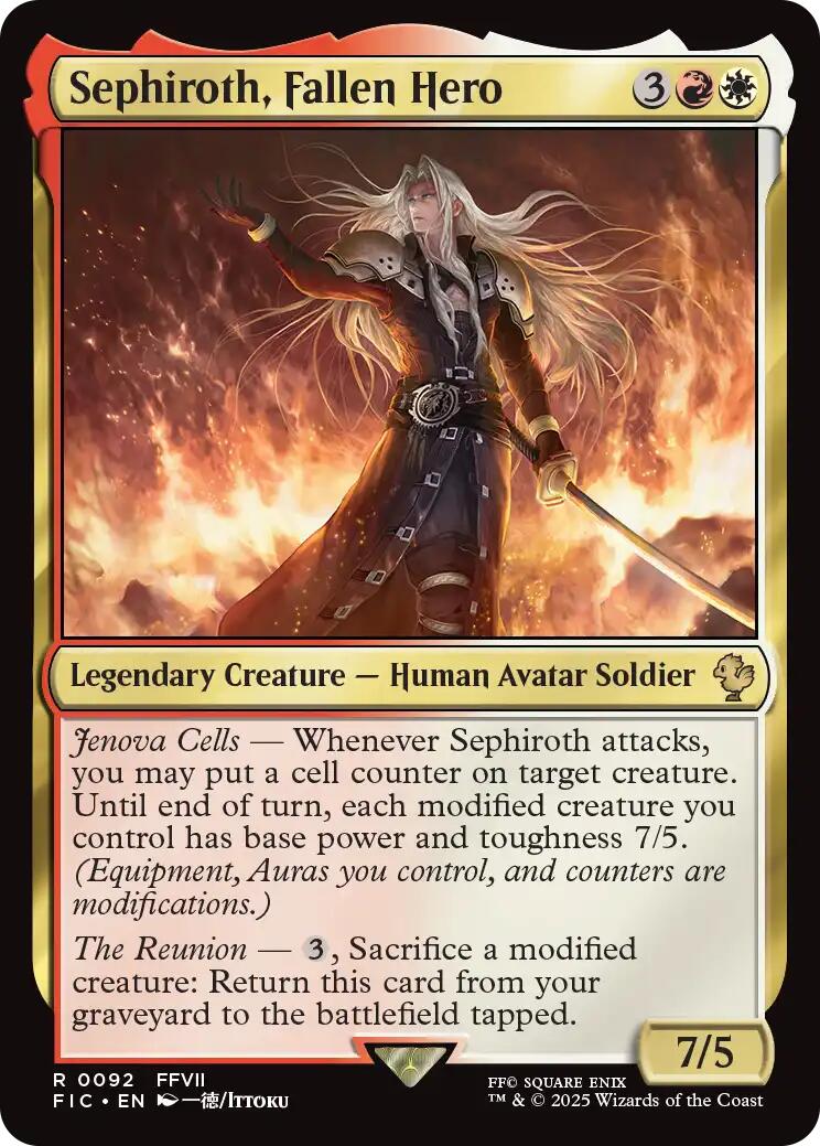 Sephiroth, Fallen Hero (Surge Foil) [FINAL FANTASY Commander]