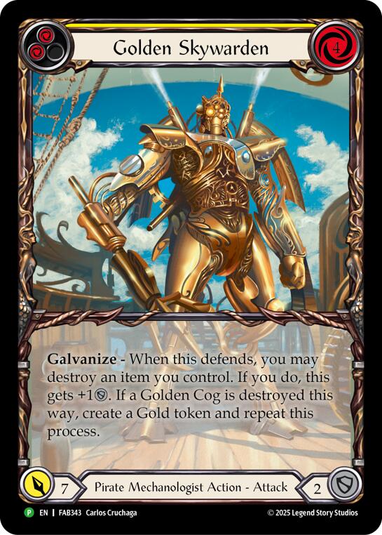 Golden Skywarden [FAB343] (Promo)  Rainbow Foil
