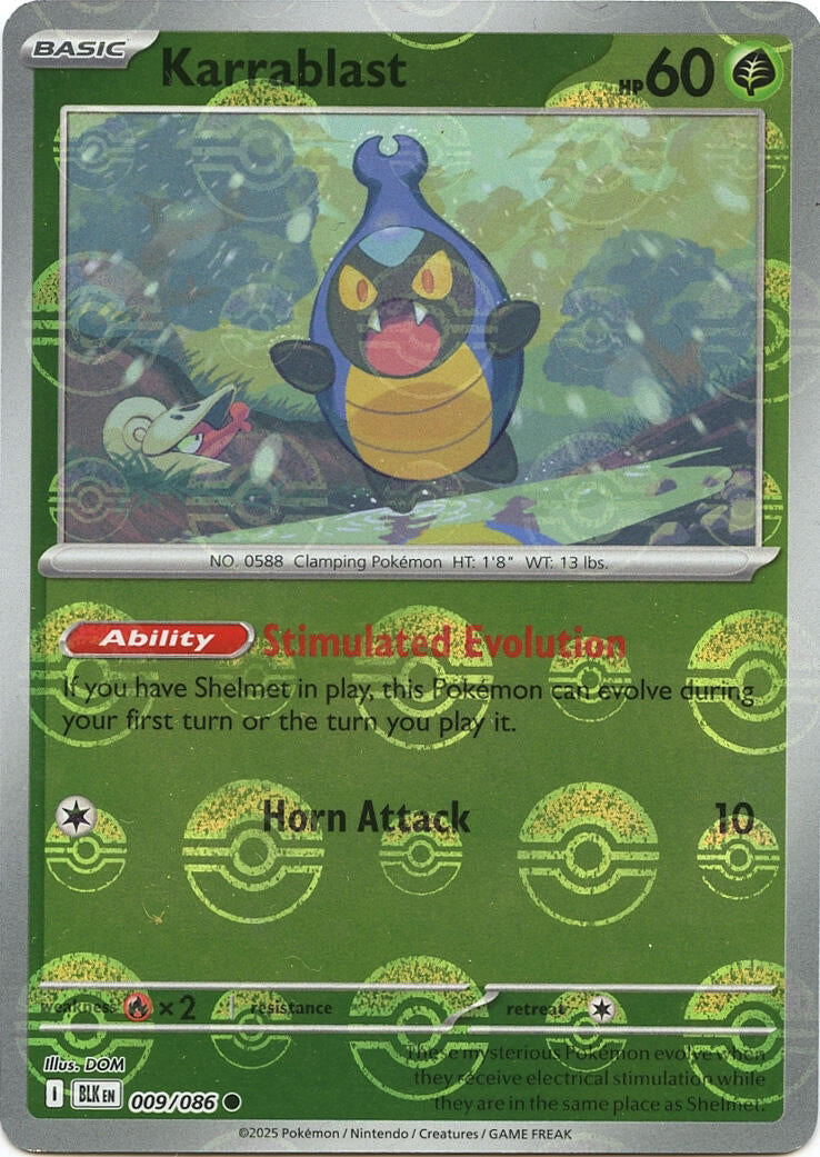 Karrablast (009/086) (Poke Ball Pattern) [Scarlet & Violet: Black Bolt]