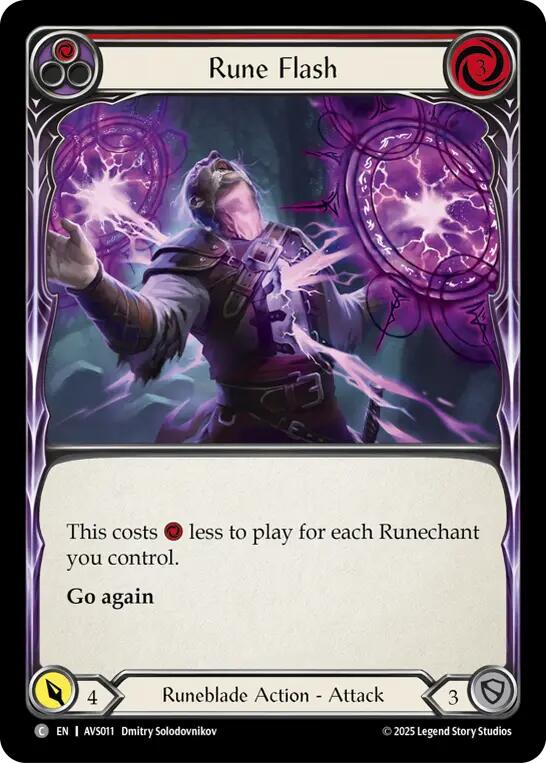 Rune Flash (Red) [AVS011] (Armory Deck: Legends Viserai)