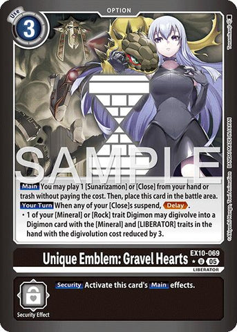 Unique Emblem: Gravel Hearts [EX10-069] (Limited Foil) [Sinister Order]