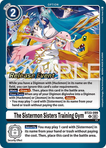 The Sistermon Sisters Training Gym [BT23-099] [Hackers' Slumber Release Event Cards]