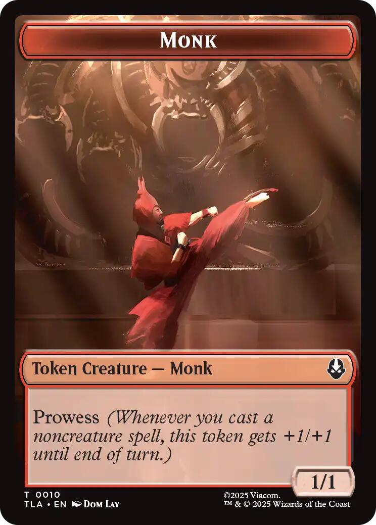 Monk // Clue (0017) Double-Sided Token [Avatar: The Last Airbender Tokens]