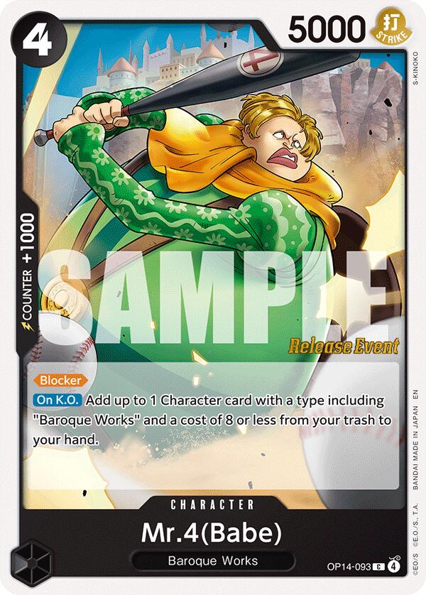 Mr.4(Babe) [The Azure Sea's Seven Release Event Cards]