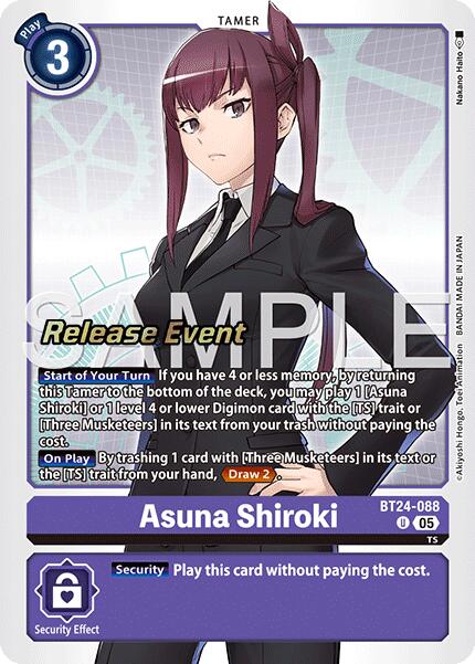 Asuna Shiroki [BT24-088] [Time Stranger Release Events Cards]