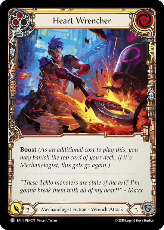 Heart Wrencher (Yellow) (Regular) [PEN076] (Compendium of Rathe)