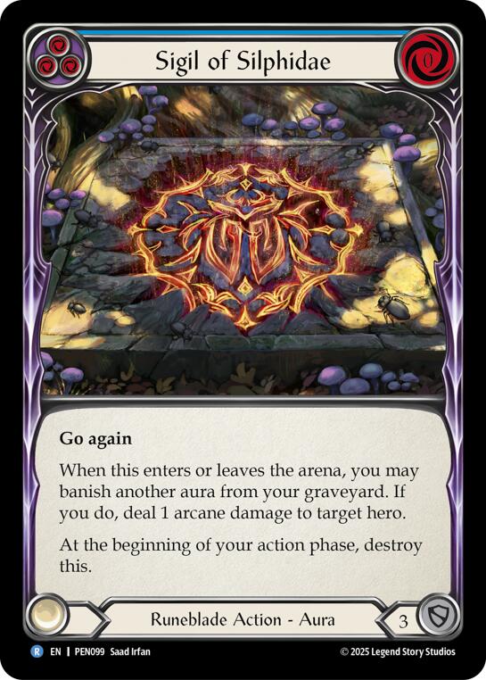 Sigil Of Silphidae (Blue) (Cold Foil) [PEN099] (Compendium of Rathe)  Cold Foil
