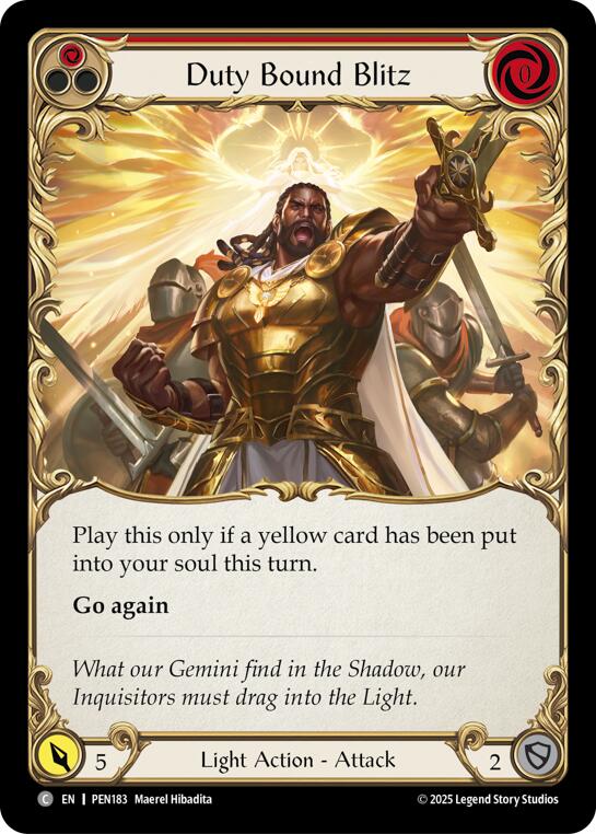 Duty Bound Blitz (Red) (Regular) [PEN183] (Compendium of Rathe)