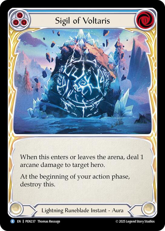 Sigil Of Voltaris (Blue) (Rainbow Foil) [PEN237] (Compendium of Rathe)  Rainbow Foil