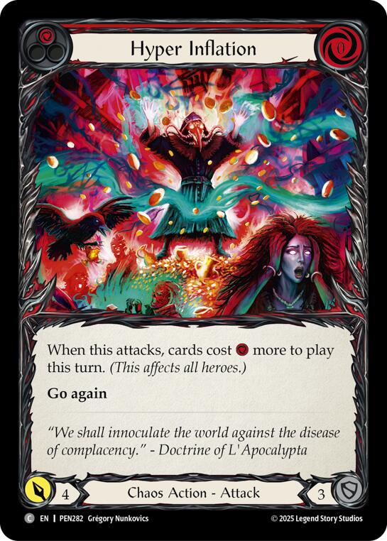 Hyper Inflation (Red) (Rainbow Foil) [PEN282] (Compendium of Rathe)  Rainbow Foil