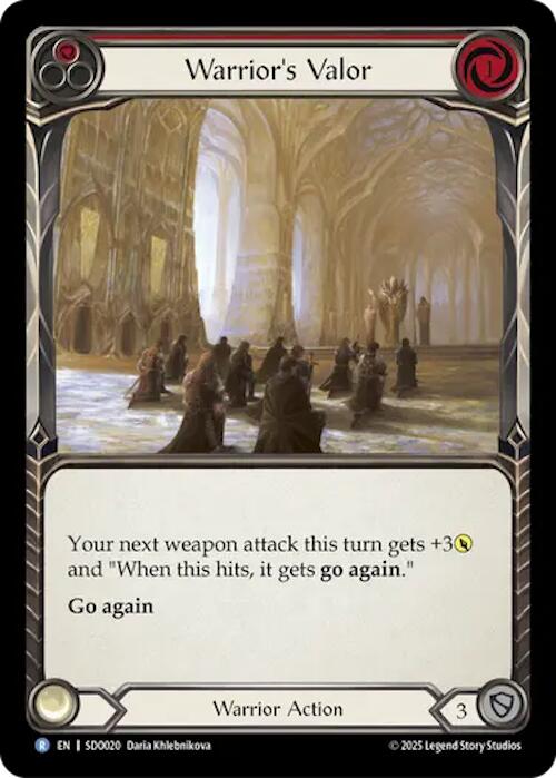 Warrior's Valor (Red) (Regular) [SDO020] (GEM Pack 2)