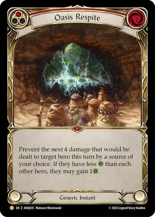 Oasis Respite (Red) (Gold) [ANQ035] (Compendium of Rathe - Antiquity Pack)