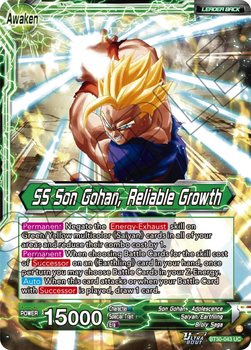 Son Gohan // SS Son Gohan, Reliable Growth (BT30-043) [Three Glorious Fighters]