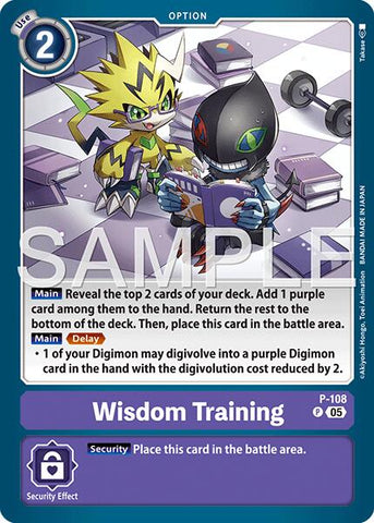 Wisdom Training [P-108] (Reprint) [Advanced Booster Digimon Generation]