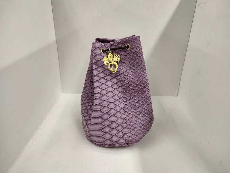 Purple Large Dragonhide Drawstring Dice Bag