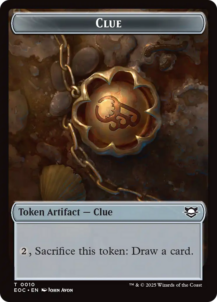Clue // Beast (0005) Double-Sided Token [Edge of Eternities Commander Tokens]