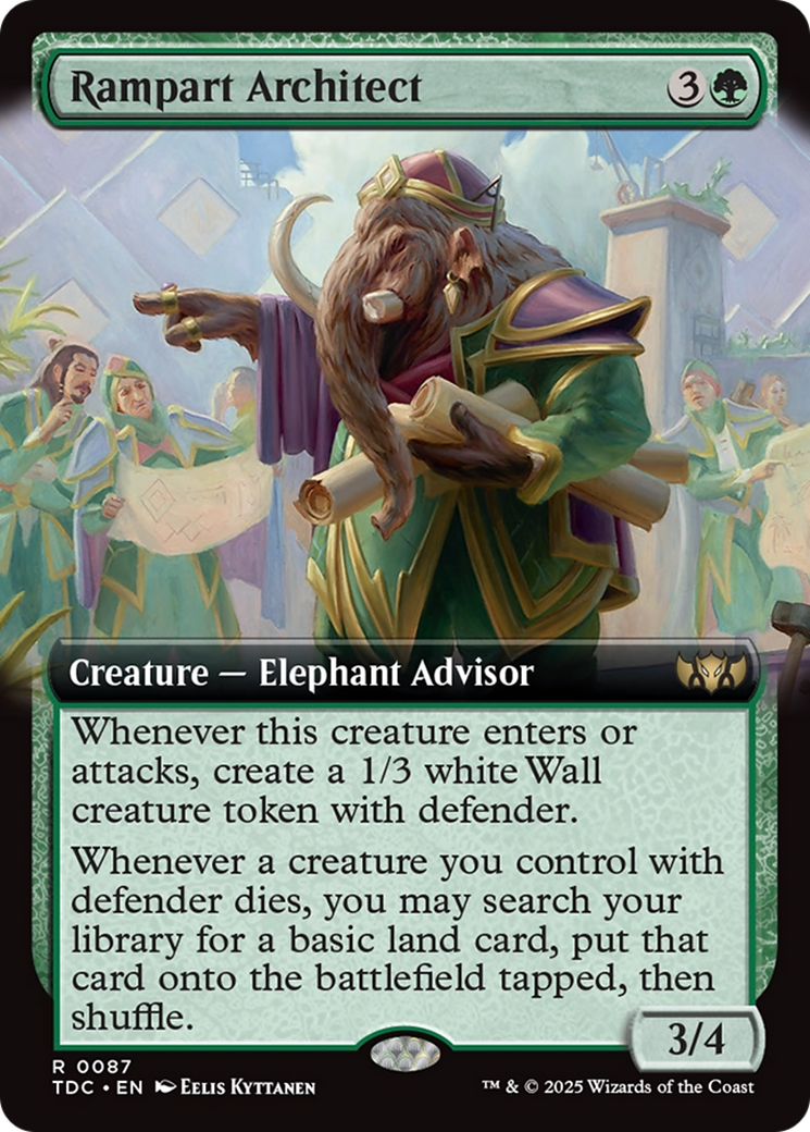 Rampart Architect (Extended Art) [Tarkir: Dragonstorm Commander]