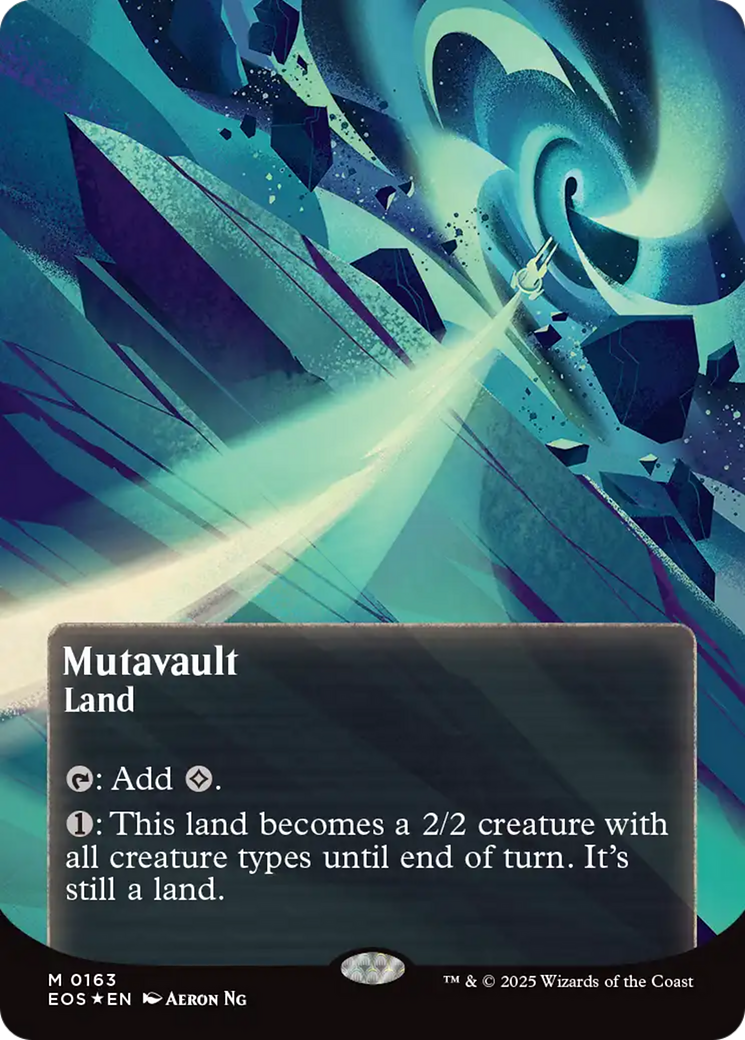 Mutavault (0163) (Borderless) (Galaxy Foil) [Edge of Eternities: Stellar Sights]