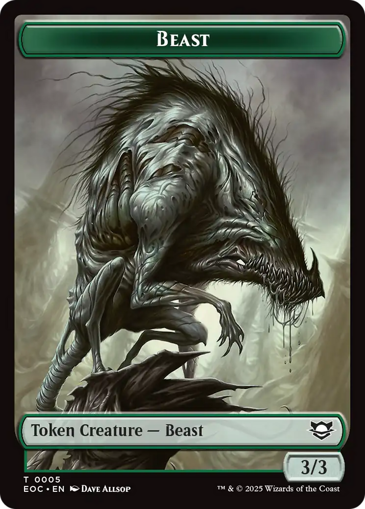 Clue // Beast (0005) Double-Sided Token [Edge of Eternities Commander Tokens]