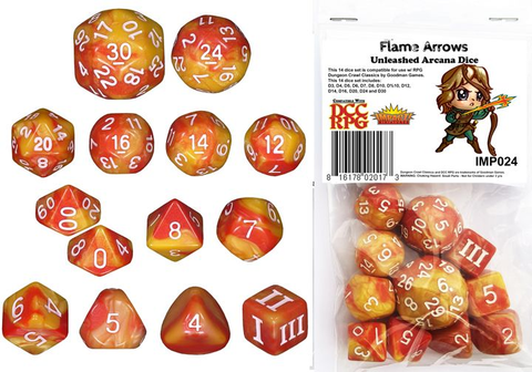 Unleashed Arcana Dice - Flame Arrows