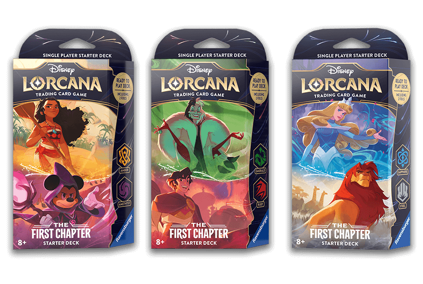 Disney Lorcana: The First Chapter Starter Decks Set (3 decks total)