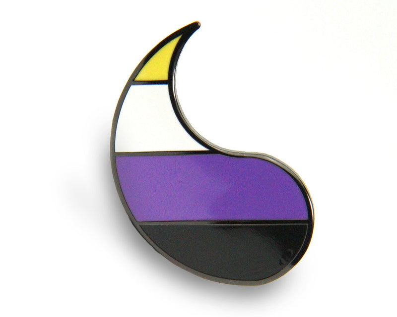 Customizable Pride Pin: Nonbinary Left