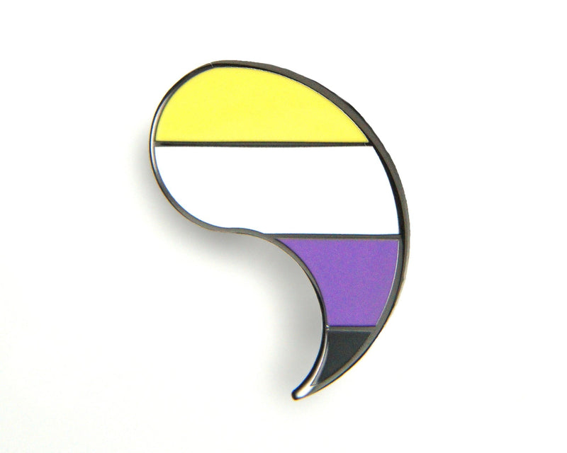 Customizable Pride Pin: Nonbinary Right