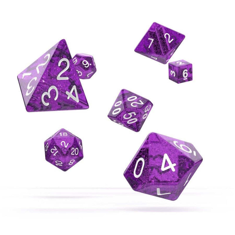 Oakie Doakie Dice - RPG-Set Speckled Purple