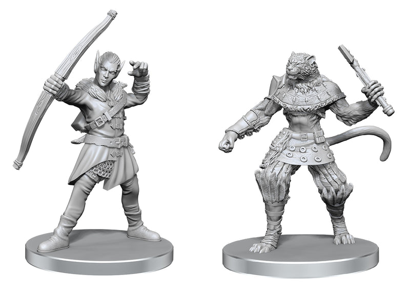 Pathfinder Battles Deep Cuts: Elf Hunter & Catfolk Bandit