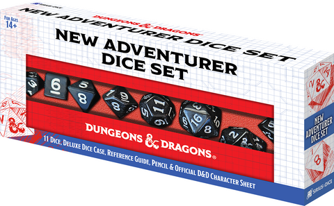 D&D New Adventurer Dice Set: Black