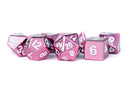 Metal Dice Set of 7 - Pink