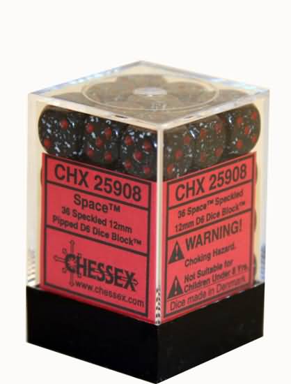 36 12mm Speckled Space D6 Dice Block - CHX25908
