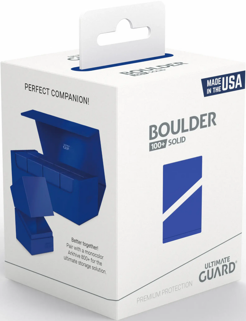 Ultimate Guard - Deck Case 100+ Boulder Solid: Blue