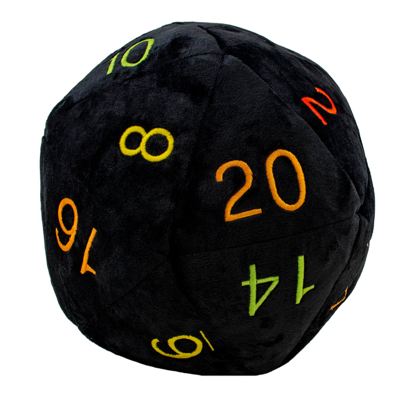 Ultra Pro Dice - Plush Jumbo 10" Black Rainbow D20