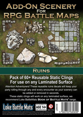 Add-On Scenery For RPG Battle Maps: Ruins