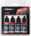 Vallejo: True Metallic Metal - Ruby Red Paint Set
