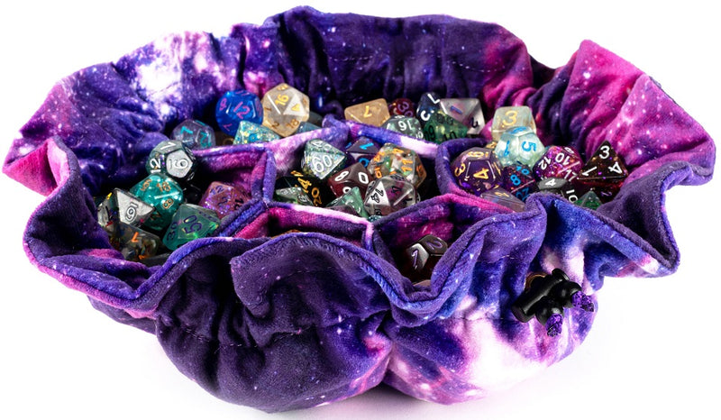 Nebula Velvet Dice Bag with Pockets