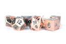 Metal Dice Set of 7 - Antique Copper