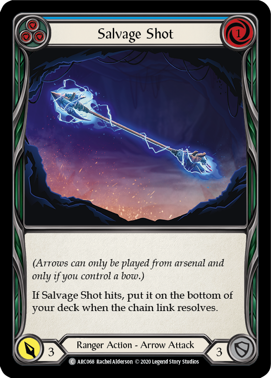 Salvage Shot (Blue) [ARC068] Unlimited Edition Rainbow Foil