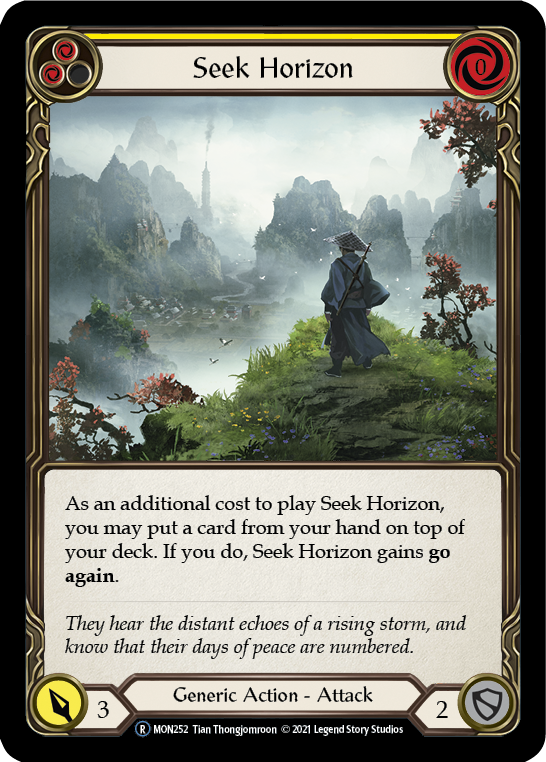 Seek Horizon (Yellow) (Rainbow Foil) [U-MON252-RF] Unlimited Rainbow Foil
