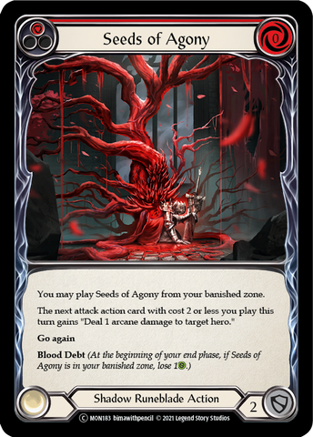Seeds of Agony (Red) (Rainbow Foil) [U-MON183-RF] Unlimited Rainbow Foil