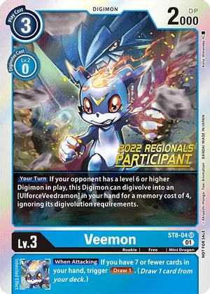 Veemon [ST8-04] [2022 Regionals Participant]