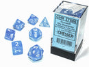 7 Borealis Sky Blue/White Polyhedral Set - CHX27586